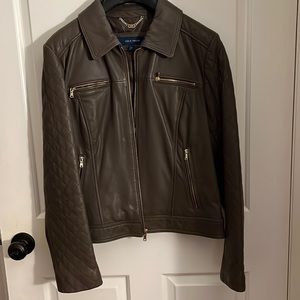 💫COLE HAAN Women Collar leather jacket 💫